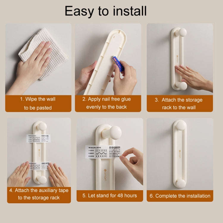 Retractable Clothes Rack Organizer Multifunctional Household Hole-Free Balcony Storage Shelf(Ligh...