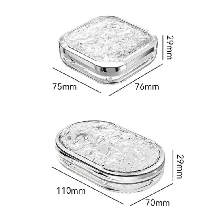 Portable Medicine Dispenser Traveling Carrying Plastic Organizer, Style: Small Transparent Gray