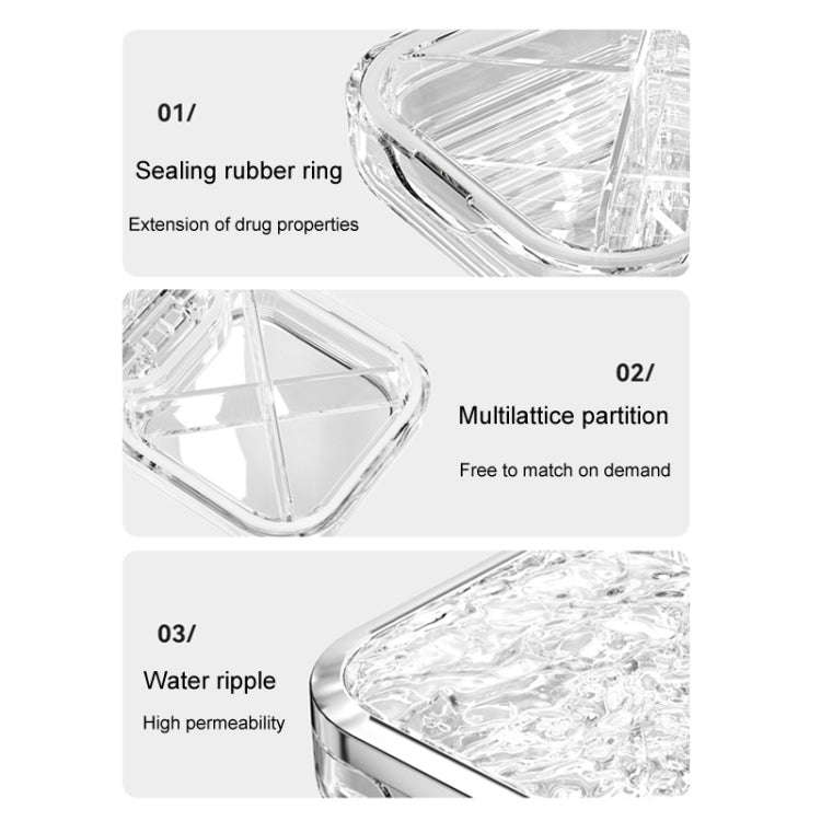 Portable Medicine Dispenser Traveling Carrying Plastic Organizer, Style: Small Transparent Gray