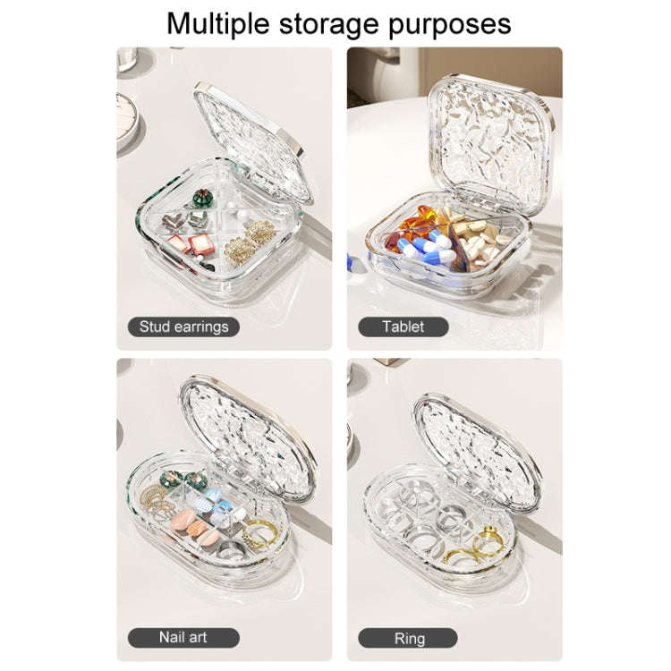 Portable Medicine Dispenser Traveling Carrying Plastic Organizer, Style: Small Transparent Gray