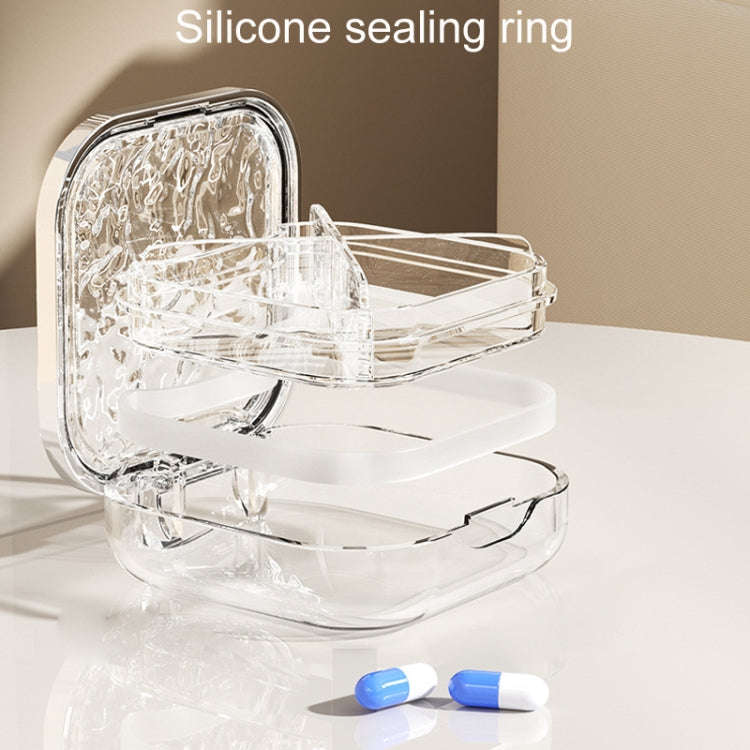 Portable Medicine Dispenser Traveling Carrying Plastic Organizer, Style: Small Transparent Gray