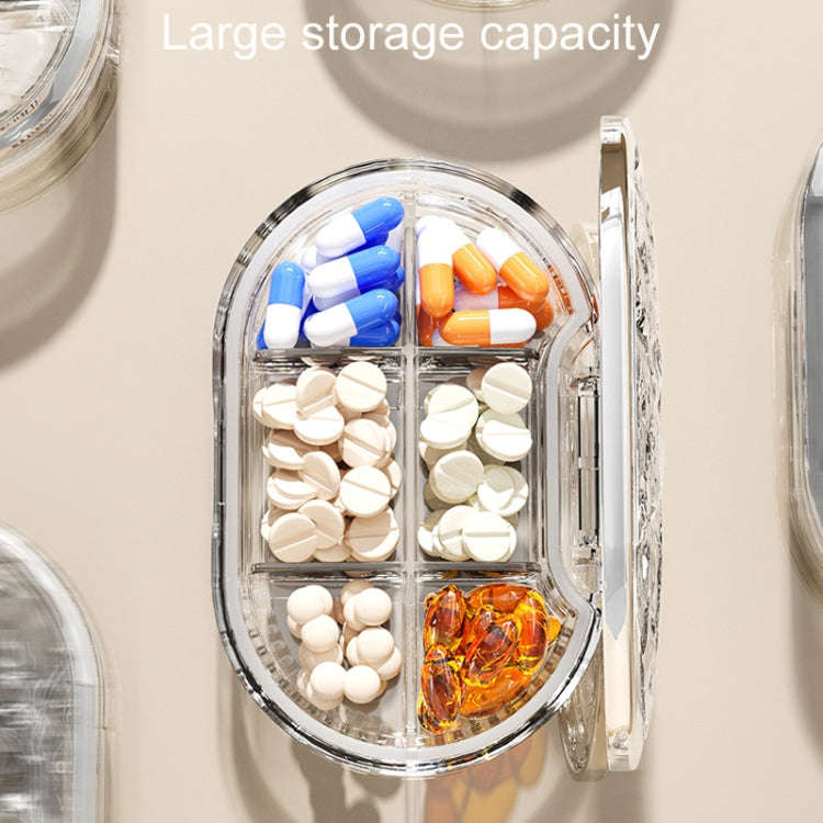 Portable Medicine Dispenser Traveling Carrying Plastic Organizer, Style: Small Transparent Gray
