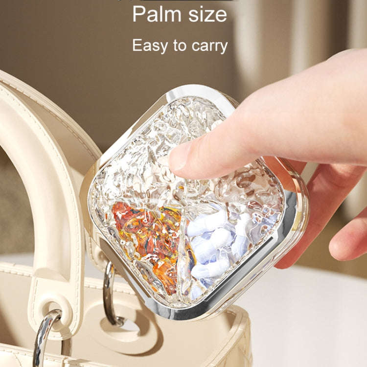 Portable Medicine Dispenser Traveling Carrying Plastic Organizer, Style: Small Transparent Gray