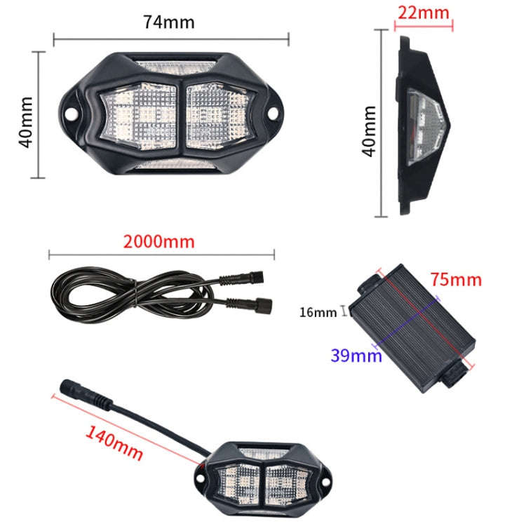 10 in 1 Car Chassis Light RGB Colorful Atmosphere Light