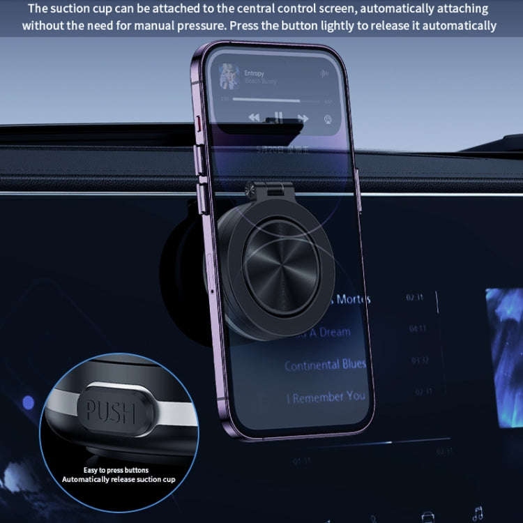 AIMITE C1 Vacuum Adsorption Foldable Magnetic Support Bracket Car Cell Phone Holder(Silver)