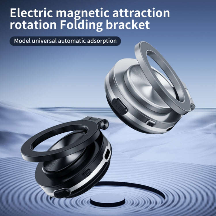 AIMITE C1 Vacuum Adsorption Foldable Magnetic Support Bracket Car Cell Phone Holder(Silver)