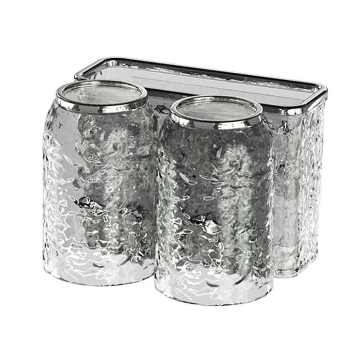 Bathroom Toothbrush Organizer Household Multifunctional Storage Rack, Style: Double Cup Transpare...