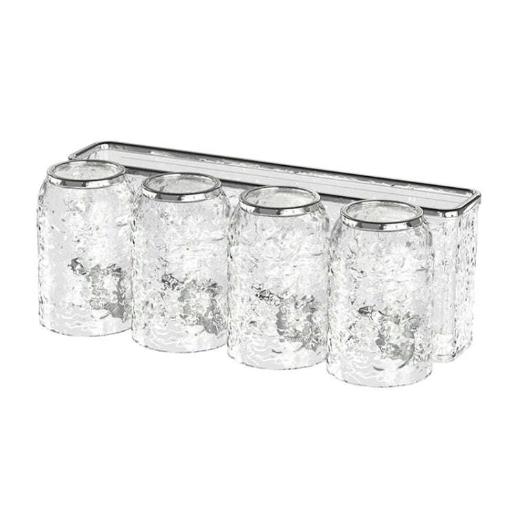 Bathroom Toothbrush Organizer Household Multifunctional Storage Rack, Style: Four Cups Transparent
