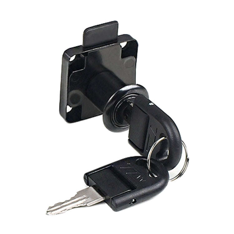 Drawer Lock Furniture Closet Door Office Filing Cabinet Lock, Model: 138-22(Black Folding Key)
