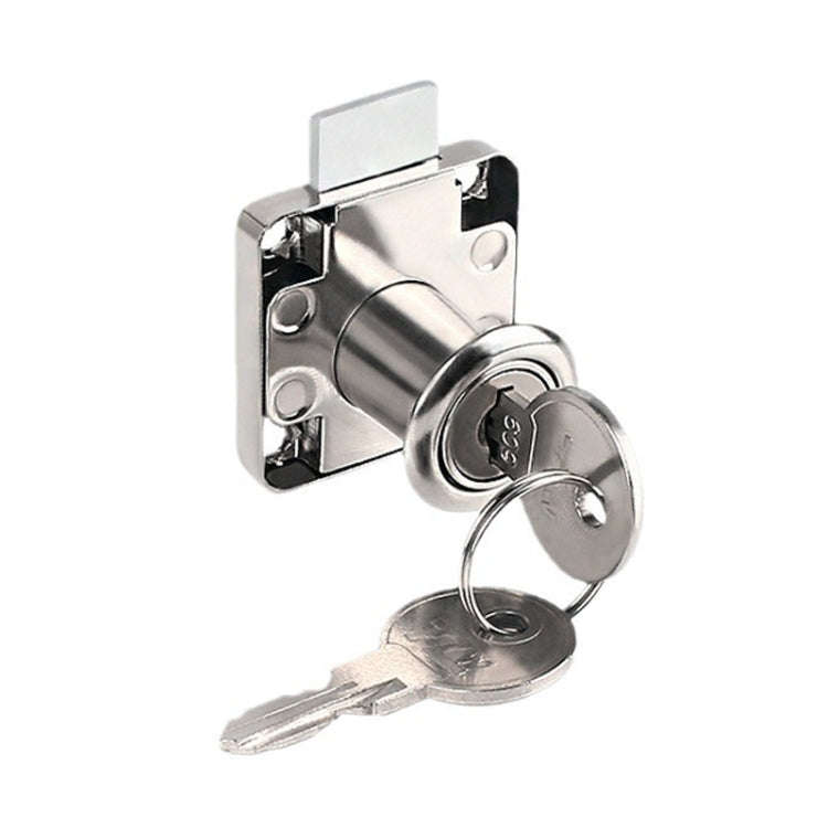 Drawer Lock Furniture Closet Door Office Filing Cabinet Lock, Model: 138-22(Silver Iron Key)