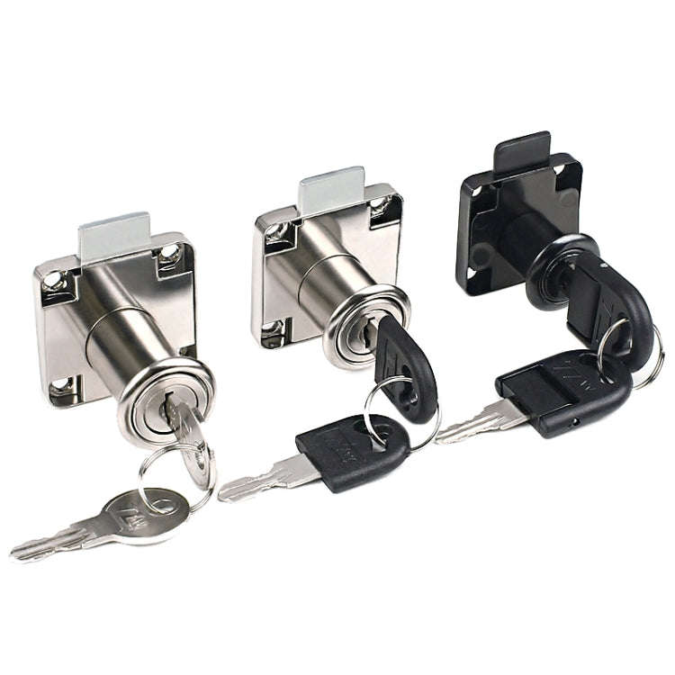 Drawer Lock Furniture Closet Door Office Filing Cabinet Lock, Model: 138-22(Black Folding Key)