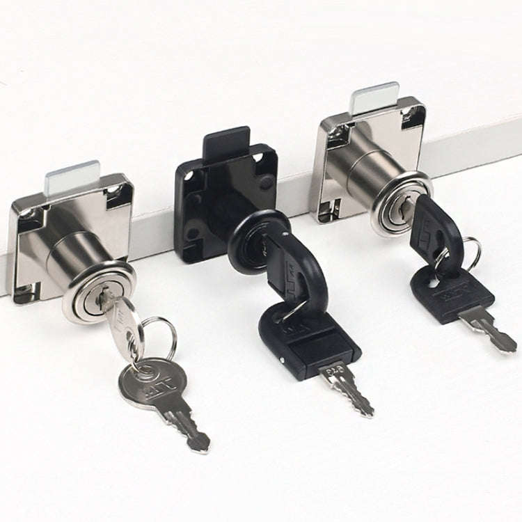 Drawer Lock Furniture Closet Door Office Filing Cabinet Lock, Model: 136-22(Silver Folding Key)