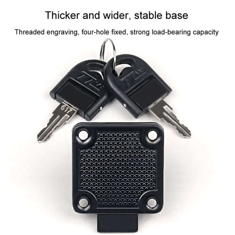 Drawer Lock Furniture Closet Door Office Filing Cabinet Lock, Model: 138-22(Black Folding Key)