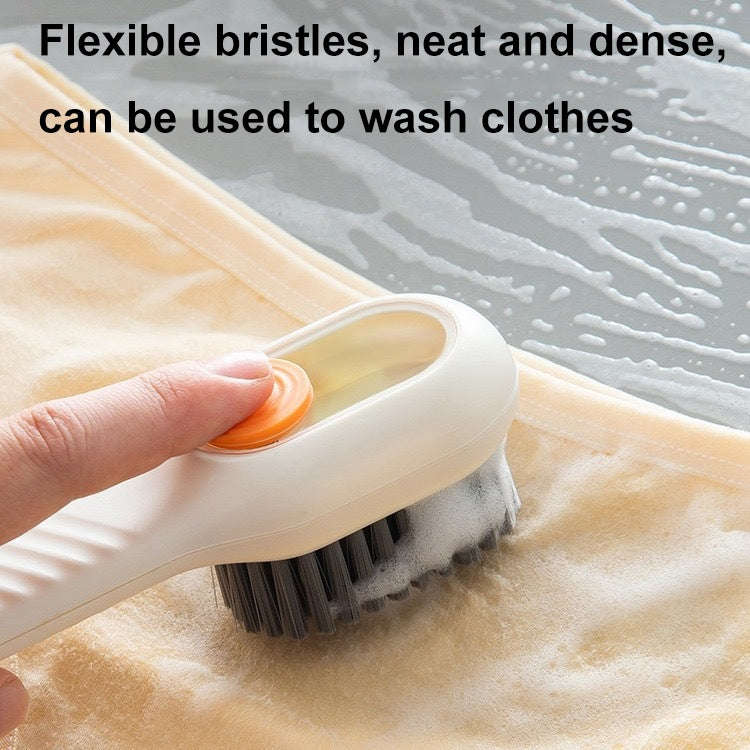5pcs /Pack Multifunctional Press-Type Liquid-Filled Nano Soft Bristle Shoe Brush(White)