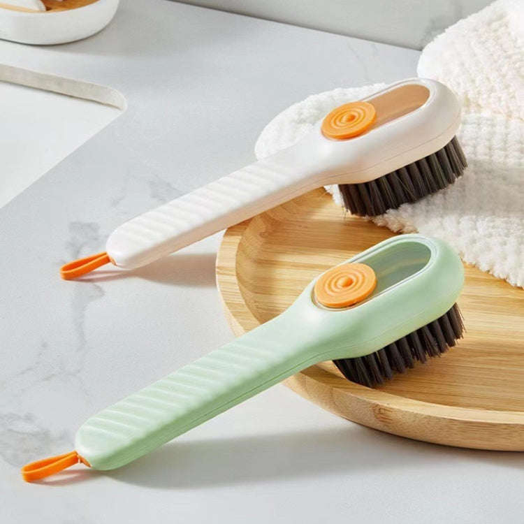 5pcs /Pack Multifunctional Press-Type Liquid-Filled Nano Soft Bristle Shoe Brush(White)