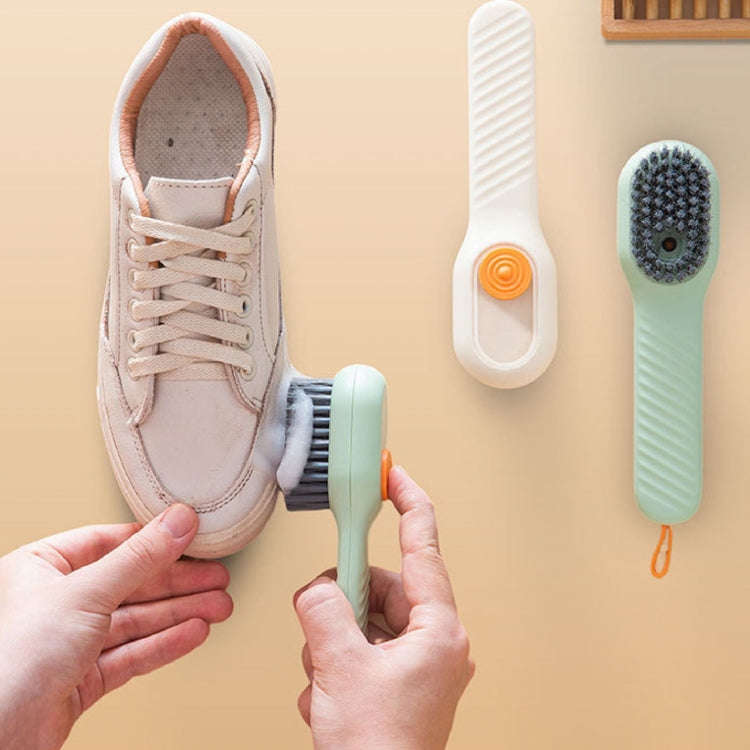 5pcs /Pack Multifunctional Press-Type Liquid-Filled Nano Soft Bristle Shoe Brush(White)