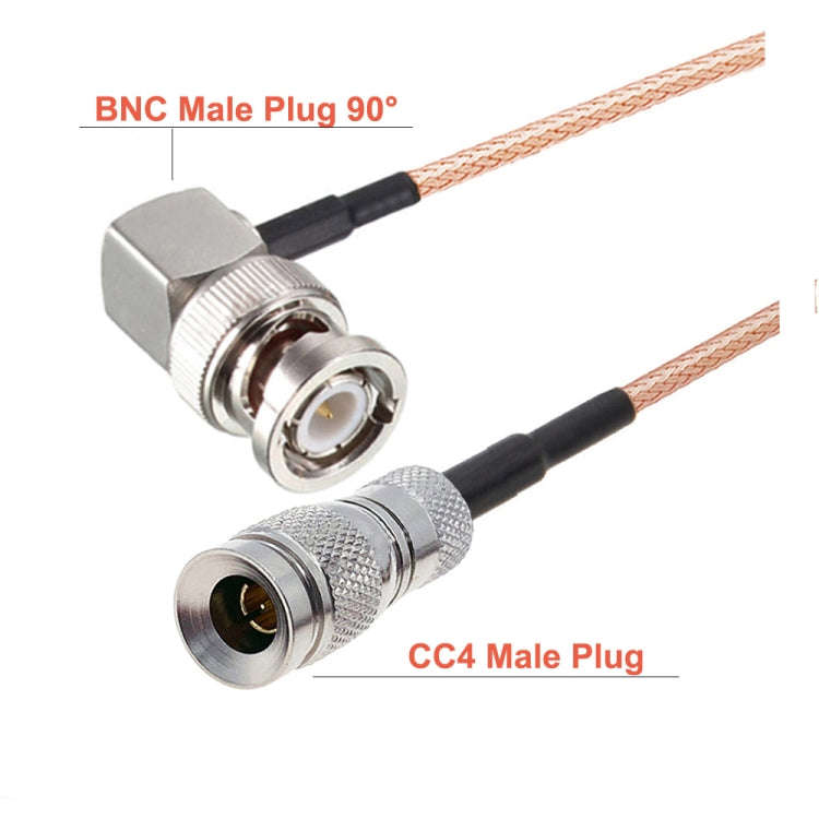 50cm CC4 Male To BNC Male Elbow Connector Cable RG179 Coaxial RF Cable