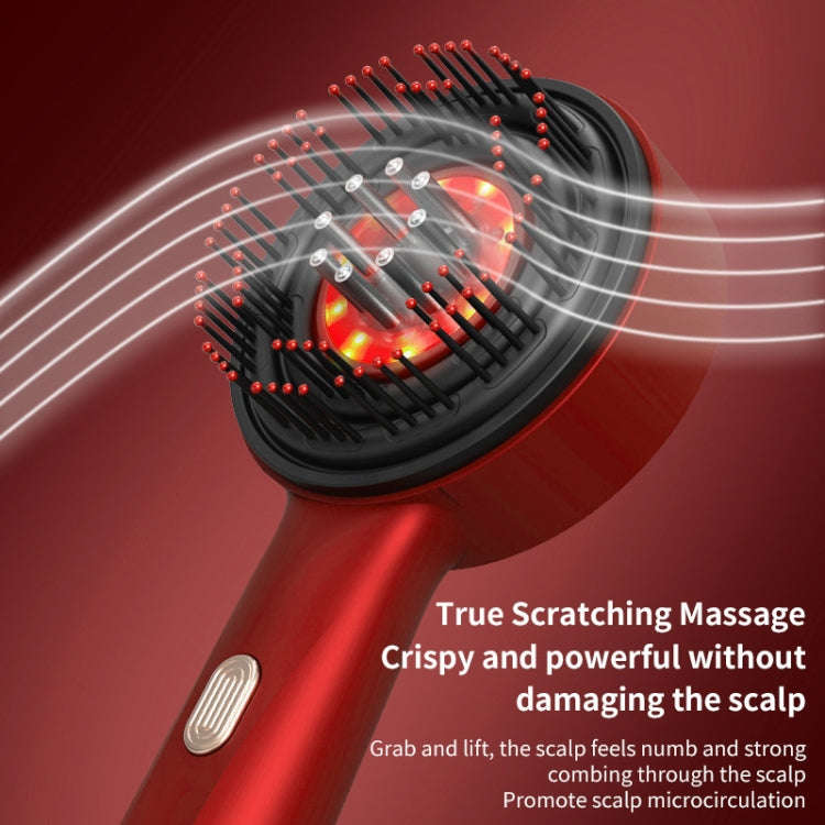 630nm Red Light Massage Comb Scalp Care Liquid Guide Hair Growth Instrument(Red)