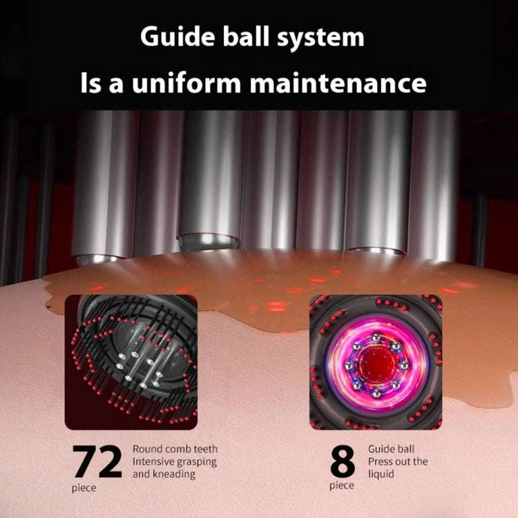 630nm Red Light Massage Comb Scalp Care Liquid Guide Hair Growth Instrument(Red)