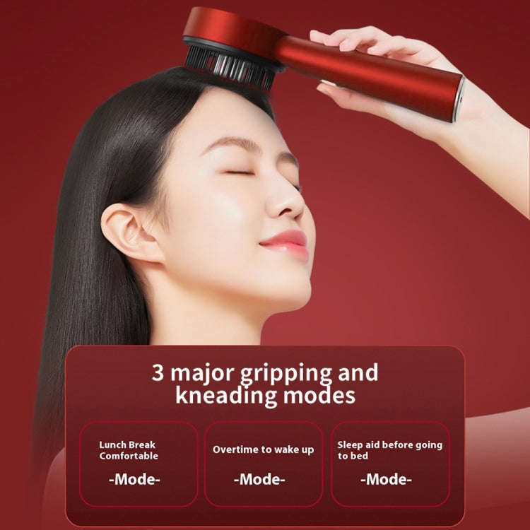 630nm Red Light Massage Comb Scalp Care Liquid Guide Hair Growth Instrument(Red)