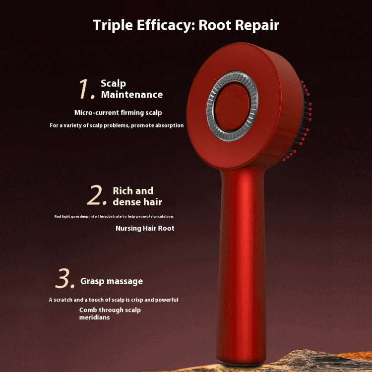 630nm Red Light Massage Comb Scalp Care Liquid Guide Hair Growth Instrument(Red)