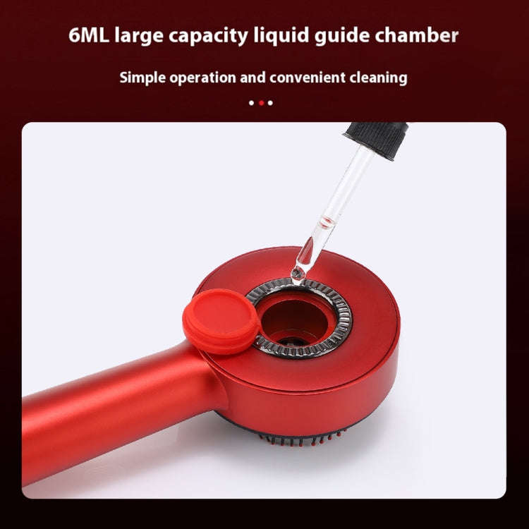 630nm Red Light Massage Comb Scalp Care Liquid Guide Hair Growth Instrument(Red)