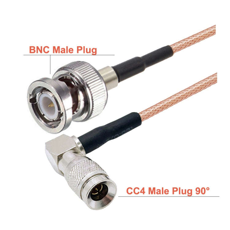 30cm CC4 Male Elbow To BNC Male Connector Cable RG179 Coaxial RF Cable