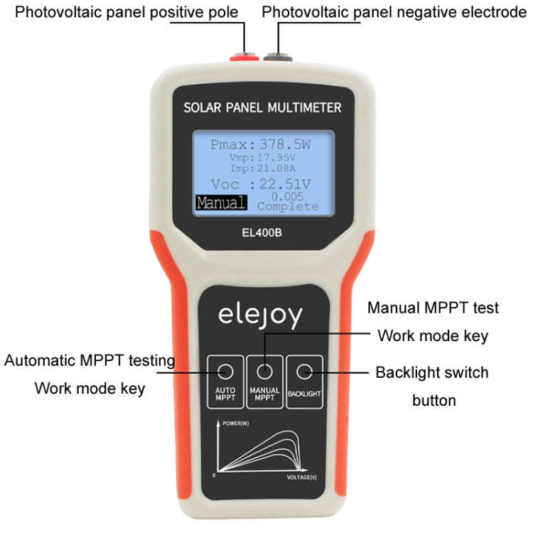 elejoy 400W MPPT Solar Photovoltaic Panel Multimeter(EL400B)