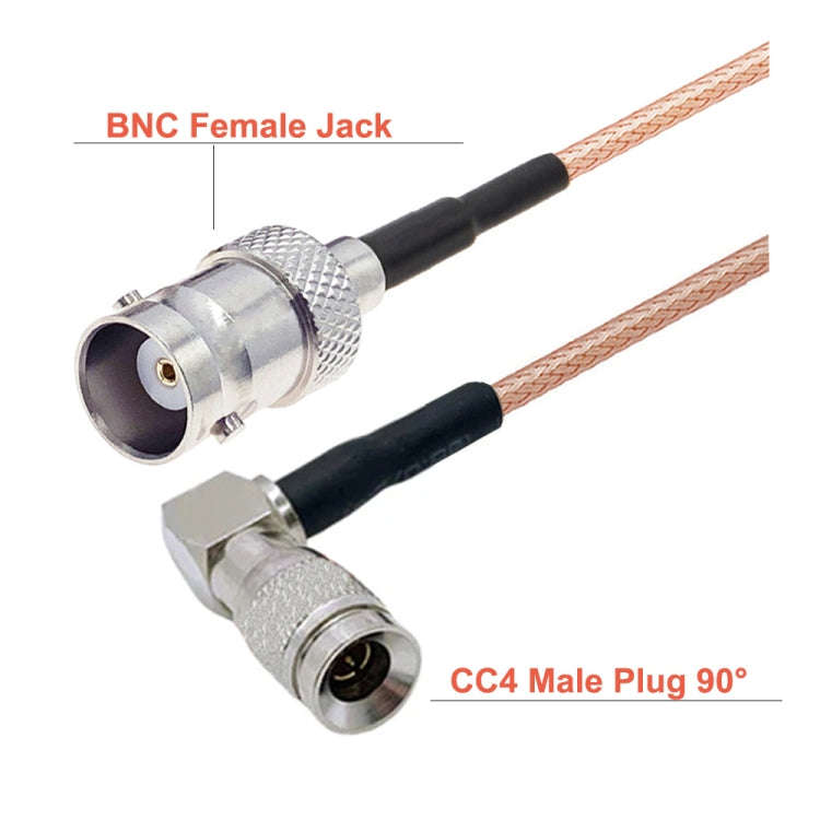 30cm CC4 Male Elbow To BNC Female Connector Cable RG179 Coaxial RF Wire