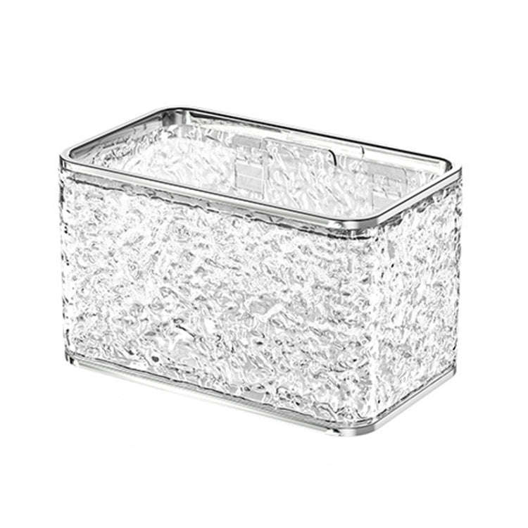Bathroom No-Punch Tissue Organizer Household Wall Mounted Tissue Box, Color: Transparent Single L...