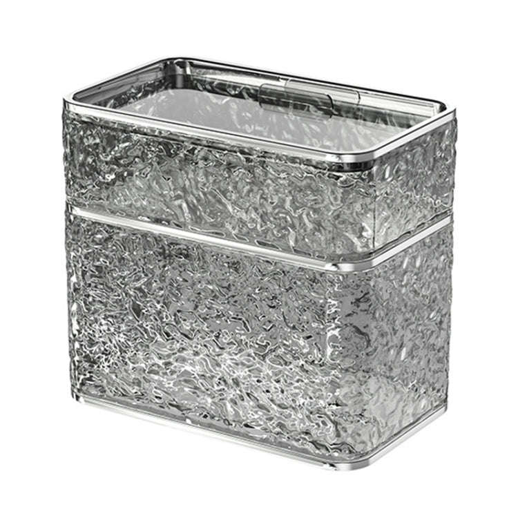 Bathroom No-Punch Tissue Organizer Household Wall Mounted Tissue Box, Color: Transparent Gray Dua...