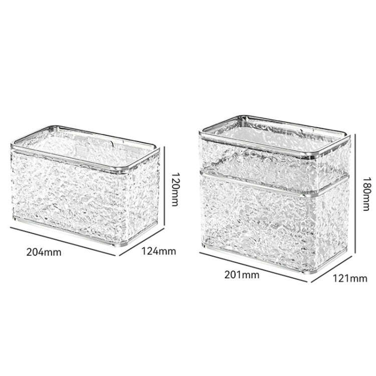 Bathroom No-Punch Tissue Organizer Household Wall Mounted Tissue Box, Color: Transparent Single L...
