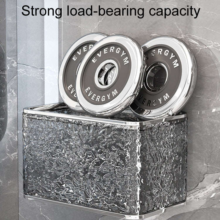 Bathroom No-Punch Tissue Organizer Household Wall Mounted Tissue Box, Color: Transparent Gray Dua...
