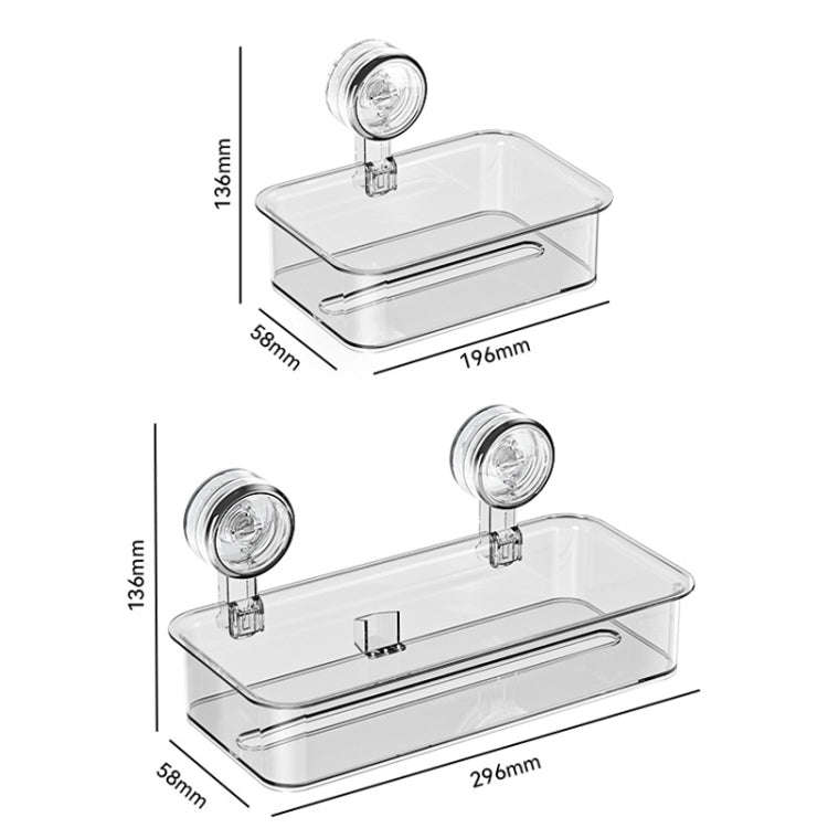 Bathroom No Punch Tissue Organizer Household Wall Mounted Suction Cup Tissue Box, Style: Small Tr...