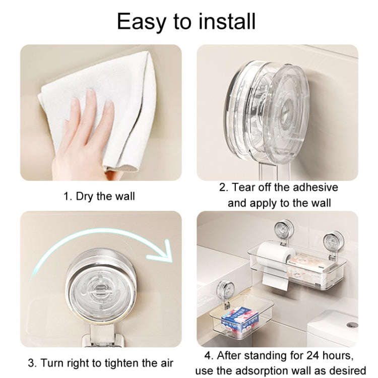 Bathroom No Punch Tissue Organizer Household Wall Mounted Suction Cup Tissue Box, Style: Small Tr...