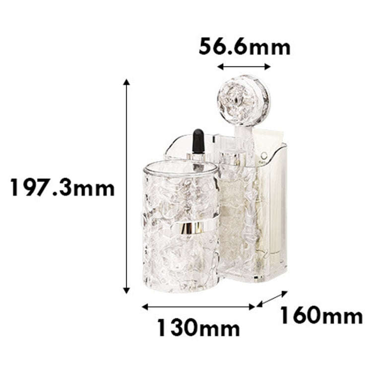 Bathroom Toothbrush Organizer Household Multifunctional Storage Rack(Transparent)