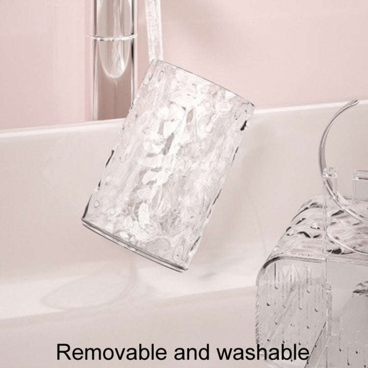 Bathroom Toothbrush Organizer Household Multifunctional Storage Rack(Transparent Gray)
