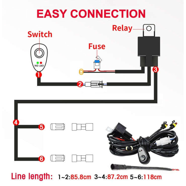 12W 9-30V Car Mixed Light Work Light With Wire Set(Square)