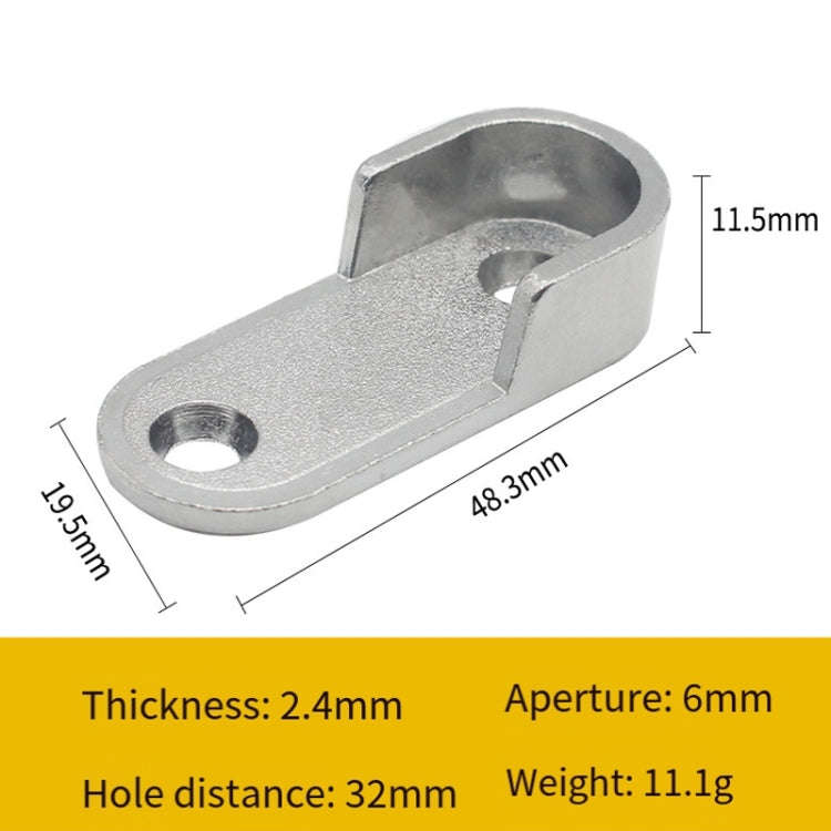 2pcs Wardrobe Closet Rod End Support Bracket Alloy Holder Hardware Furniture Accessories, Style: ...