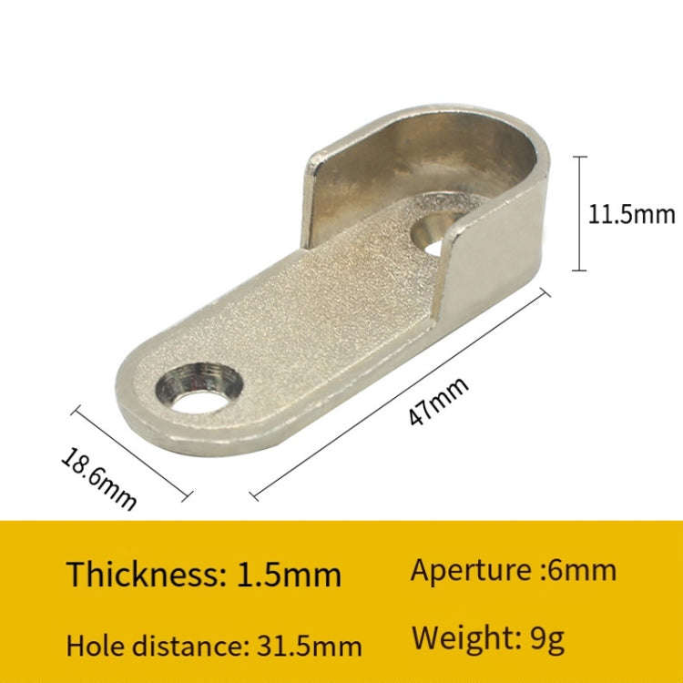 2pcs Wardrobe Closet Rod End Support Bracket Alloy Holder Hardware Furniture Accessories, Style: ...