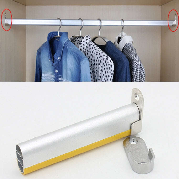 2pcs Wardrobe Closet Rod End Support Bracket Alloy Holder Hardware Furniture Accessories, Style: ...