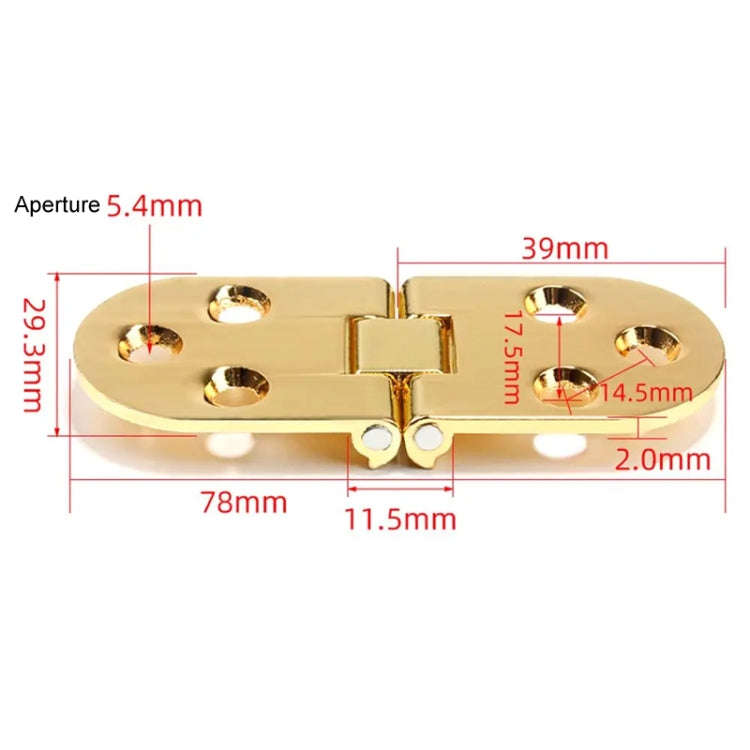 Cabinet Door Folding Hinge Thickened Zinc Alloy Half Round Table Flip Hinge, Color: Black