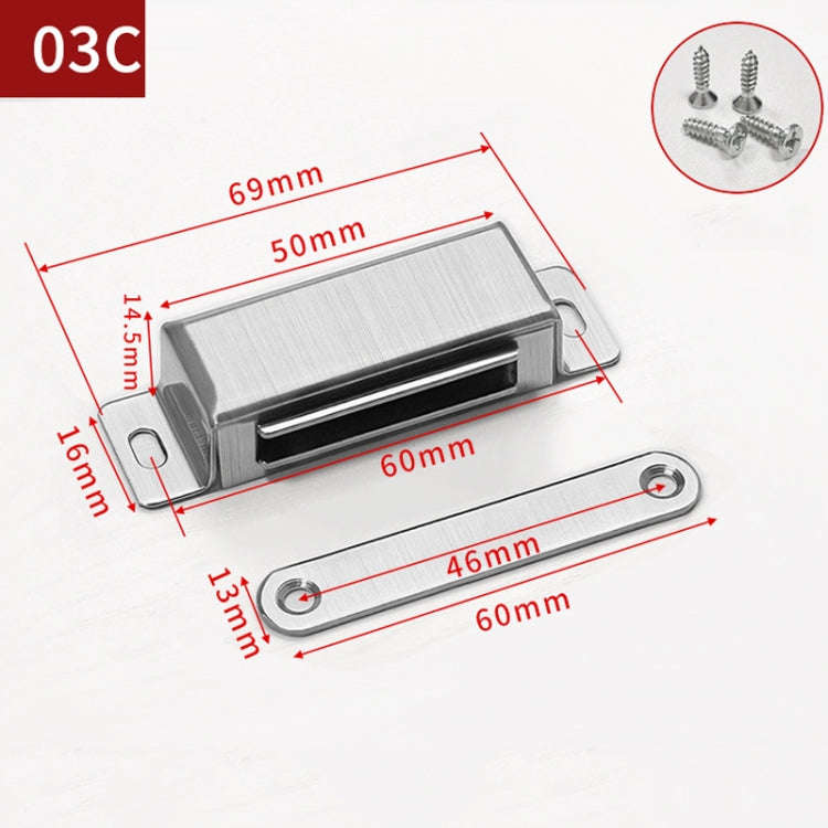 03C Stainless Steel Magnetic Door Catch Kitchen Cabinet Catches Magnet Latches For Door