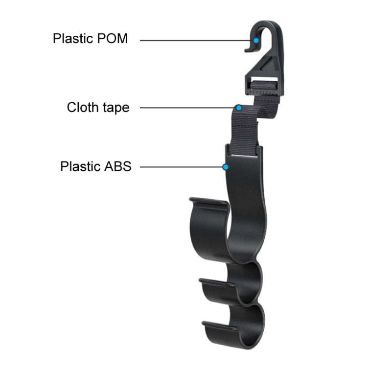 1pair Car Seat Back Umbrella Fixed Storage Hook, Style: Standard