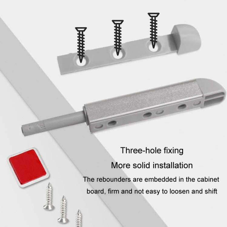 Cabinet Door Magnetic Self-rebounder Drawer Invisible Press Spring Door Opener(Silver)