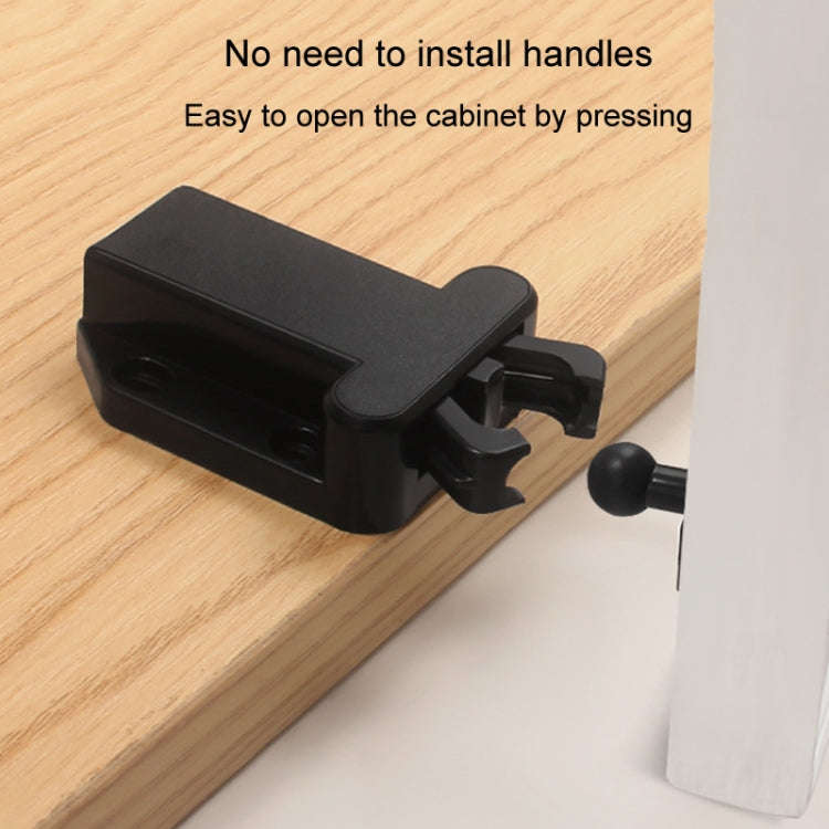 Bouncing Press Type Cabinet Door Catches Self Lock Hidden Drawer Cupboard Door Closer(White)