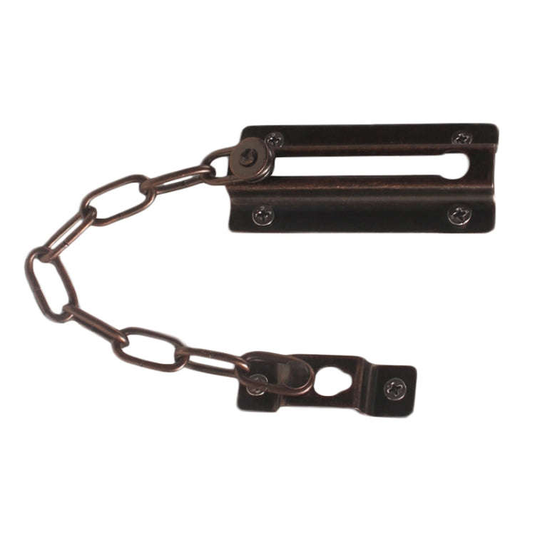 Security Door Chain Anti-theft Home Door Bolt Latch Window Chain Lock, Style: Square Red Bronze