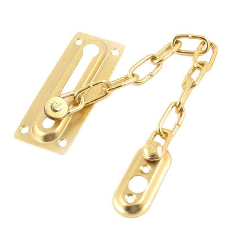 Security Door Chain Anti-theft Home Door Bolt Latch Window Chain Lock, Style: Round Gold