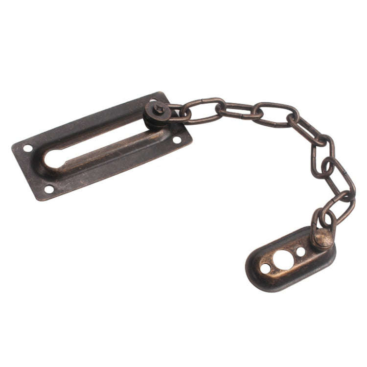 Security Door Chain Anti-theft Home Door Bolt Latch Window Chain Lock, Style: Round Bronze