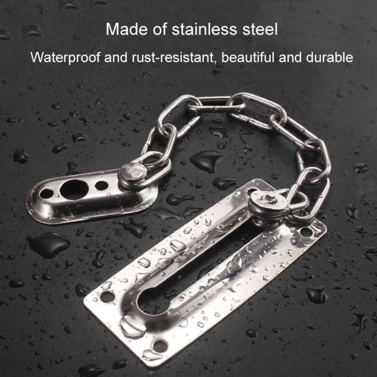 Security Door Chain Anti-theft Home Door Bolt Latch Window Chain Lock, Style: Round Gold